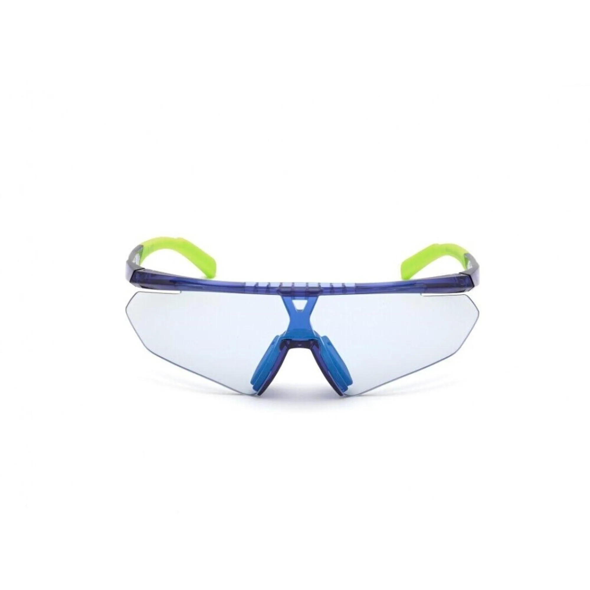 Adidas Men's Sunglasses - Matte Blue Half Rim Plastic Shield Frame | ADIDAS SP0027 91X