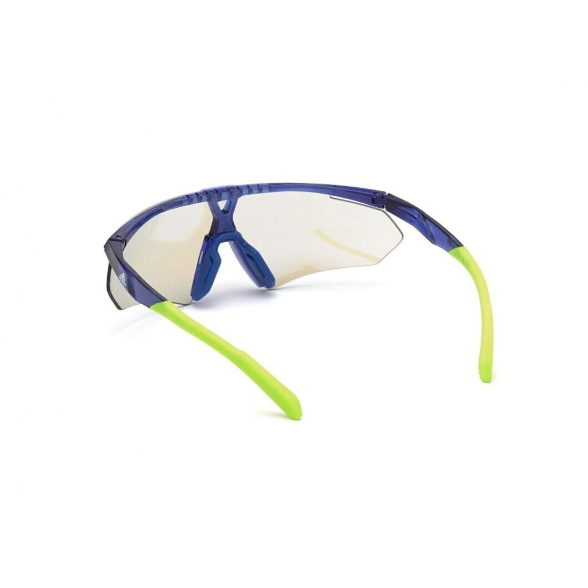 Adidas Men's Sunglasses - Matte Blue Half Rim Plastic Shield Frame | ADIDAS SP0027 91X