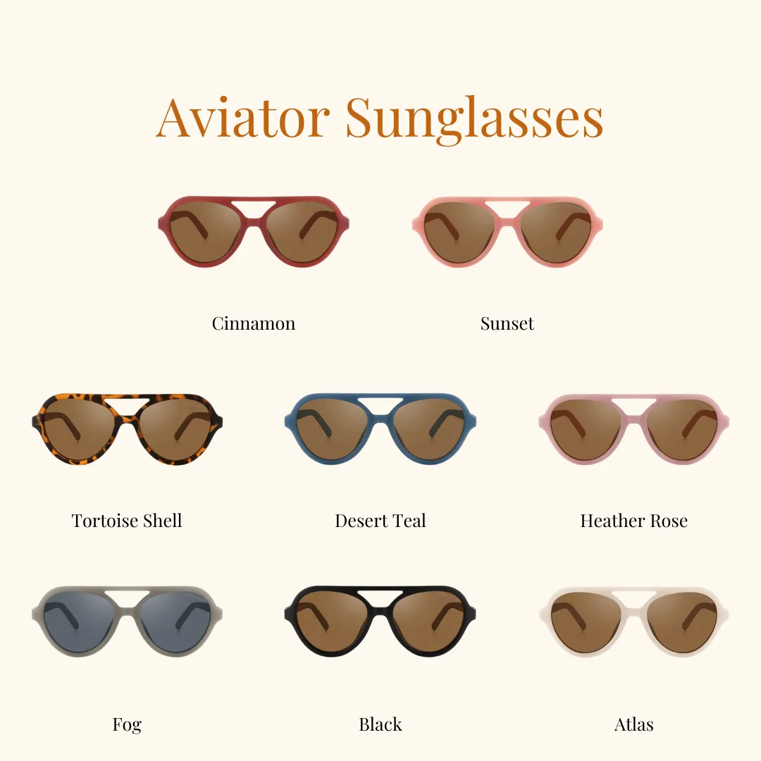 AVIATOR : SEMI-BENDABLE & POLARIZED SUNGLASSES  | BLACK