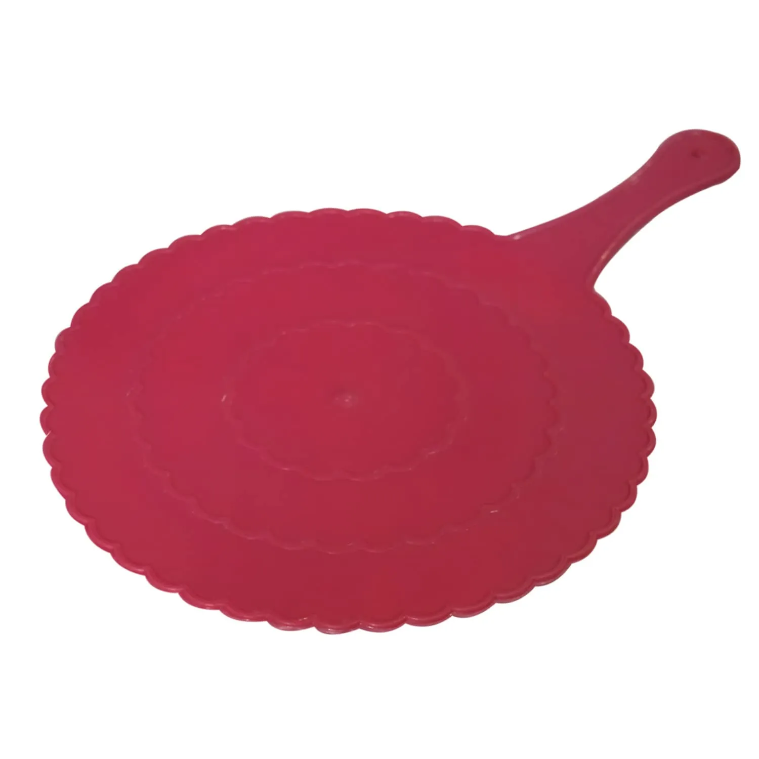 Heart Home Plastic Lightweight Handfan|Hath Pankha|Beejna for Natural Cooling Air Home Decor and Travel Useful, Pack of 6 (Pink)