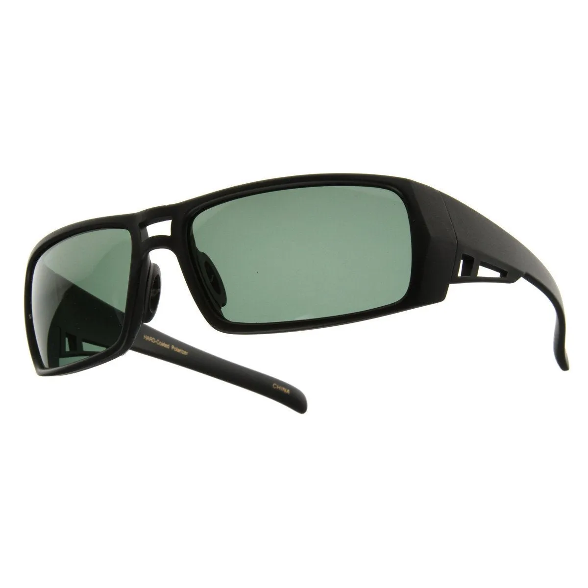 Premium Action Sports Polarized Mens Wrap Around Aviator Sunglasses 8264