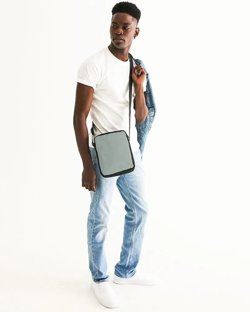 Shaded Pale Green Gray Messenger Pouch | C10M0Y10K30