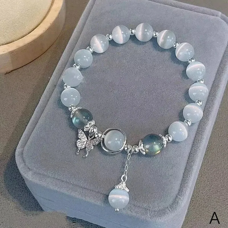 Unique Fashion Firecracker Crystal Beaded Bracelet Friendship Glass Bracelets for Girls Star Moon Cloud Flower Jewelry